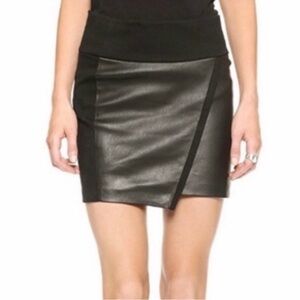 IRO JALIE Skirt, black leather mini skirt, NWT
